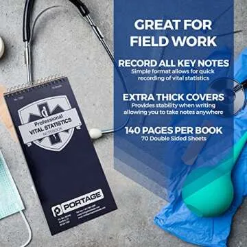 Versatile EMT/First Responders Vital Statistics Notebook