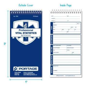 Versatile EMT/First Responders Vital Statistics Notebook