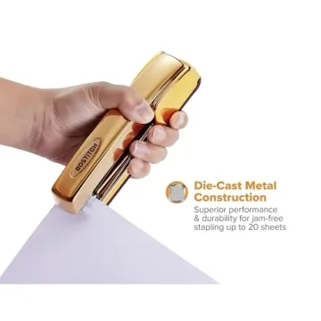 Bostitch Gold Chrome Stapler 20 Sheet Capacity