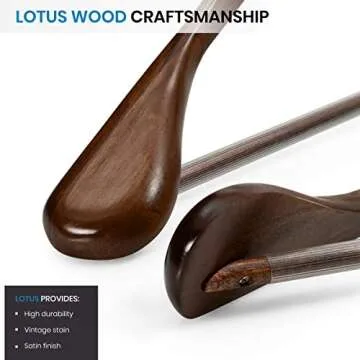 ZOBER High-Grade Wide Shoulder Wooden Hangers 6 Pack for Closet, Non Slip Pants Bar, Holds Upto 20lbs, 360° Swivel Hook