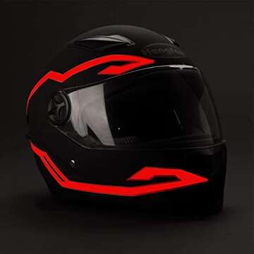 Upgrade Rechargeable Motorcycle Helmet Light - 4PCS EL Light Sticker