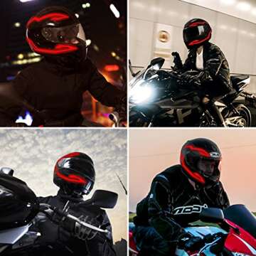 Rechargeable Motorcycle Helmet Light for Safe Riding