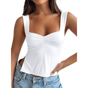 Trendy Queen Womens Going Out Crop Tops Backless Tank Tops Summer Y2k Teen Girls Basics Cute Clothes...