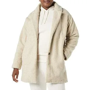 Amazon Essentials Teddy Bear Fleece Oversized-Fit Jacket