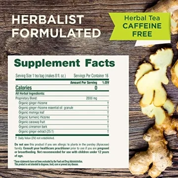 Premium Organic Fennel Tea for Digestion & Wellness, 96 Bags