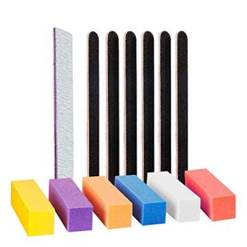 Nail File and Buffer, Wosweet Professional Manicure Tools Kit 6pcs Rectangular Art Care Buffer Block...