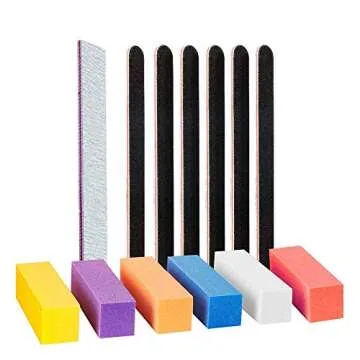 Nail File and Buffer, Wosweet Professional Manicure Tools Kit 6pcs Rectangular Art Care Buffer Block...