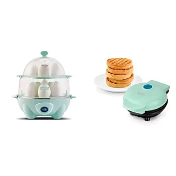 DASH Deluxe Egg Cooker & Mini Maker for Waffles & Hash Browns
