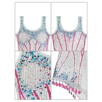 Sinkawa Sequin Bodysuit for Concerts and Halloween