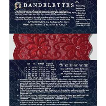 Bandelettes Anti-Chafing Thigh Bands - Dolce Red Size E