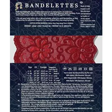 Bandelettes Anti-Chafing Thigh Bands - Dolce Red Size E