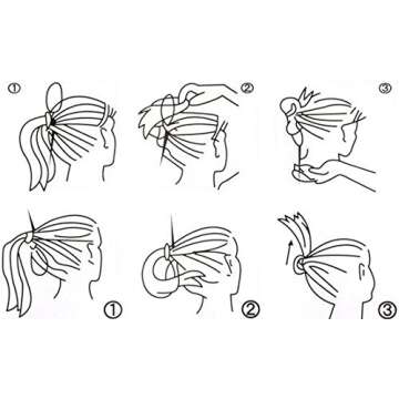 Plastic Magic Hair Braid Ponytail Maker Clip Tool Simple Diy Hair Style Accessories Styling Black (2 pcs)