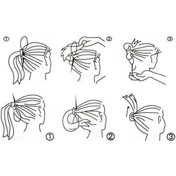 Plastic Magic Hair Braid Ponytail Maker Clip Tool Simple Diy Hair Style Accessories Styling Black (2 pcs)