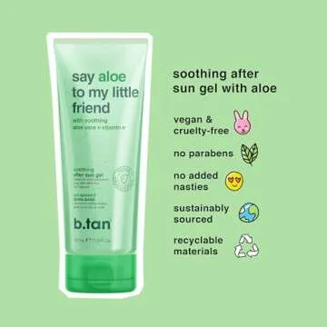 b.tan Aloe Vera Gel Face & Body | Say Aloe To My Little Friend - Hydrating, Soothing After Sun Lotio...