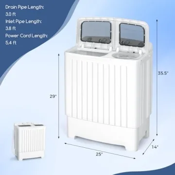 Giantex Portable 20lbs Washing Machine for Apartment Living