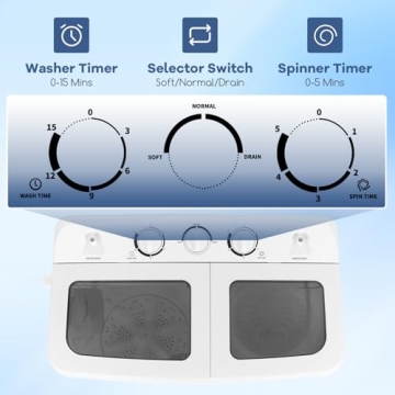 Giantex Portable 20lbs Washing Machine for Apartment Living