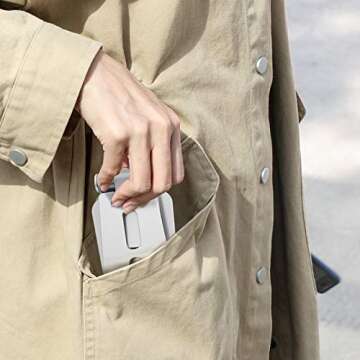 OMOTON Foldable Cell Phone Stand, C4 Portable Aluminum Phone Holder, Adjustable Phone Dock Cradle Compatible with iPhone 16/15/14/13 Pro Max, Samsung Galaxy, Small Tablets, All Smart Phones, Silver