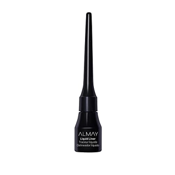 Almay Liquid Eyeliner - Waterproof & Fade-Proof Eye Makeup with Flexible Applicator, 0.1 Oz for Effo...