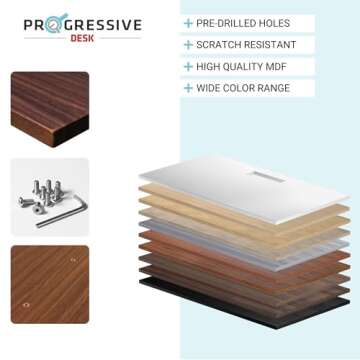 Progressive Desk Stand Up Height Adjustable Electric Standing Desk - Large 72"x30" Dual Motor, 3 Stages Sit Stand Table -Warm White/Black