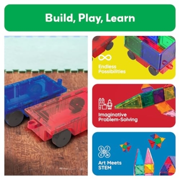 PicassoTiles Car Truck Construction Kit Educational Toy Set