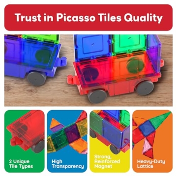 PicassoTiles Car Truck Construction Kit Educational Toy Set