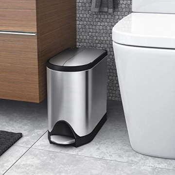 Simplehuman 10L Butterfly Lid Step Trash Can for Bathrooms