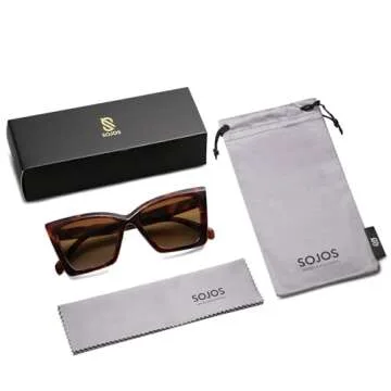 SOJOS Trendy Oversized Cateye Sunglasses for Women UV400