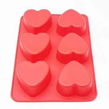 X-Haibei Love Silicone Heart Mold for Baking & Crafts