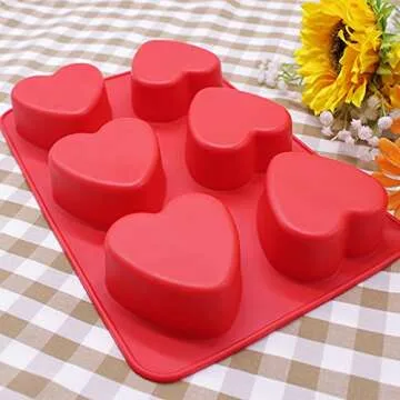 X-Haibei Love Silicone Heart Mold for Baking & Crafts
