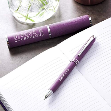 Strong & Courageous Purple Pen Set - Perfect Gift
