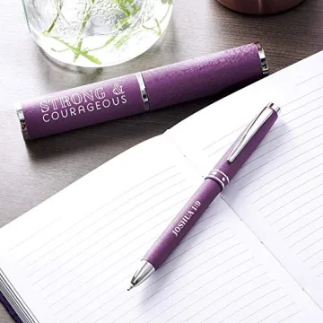 Strong & Courageous Purple Pen Set - Perfect Gift