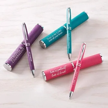 Strong & Courageous Purple Pen Set - Perfect Gift