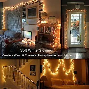 BrizLabs 300 Count Clear Christmas Lights for Festive Decor