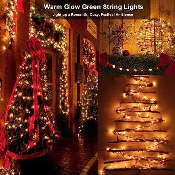 BrizLabs 300 Count Clear Christmas Lights for Festive Decor