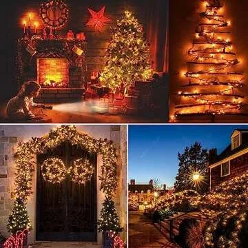 BrizLabs 300 Count Clear Christmas Lights for Festive Decor