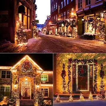 BrizLabs 300 Count Clear Christmas Lights for Festive Decor