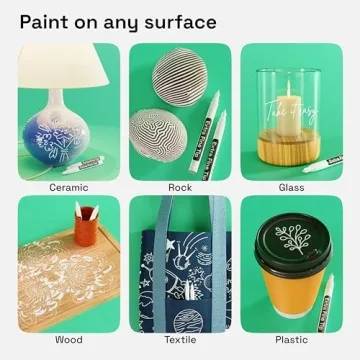 Extra Fine White Acrylic Paint Pens for Creative Crafts