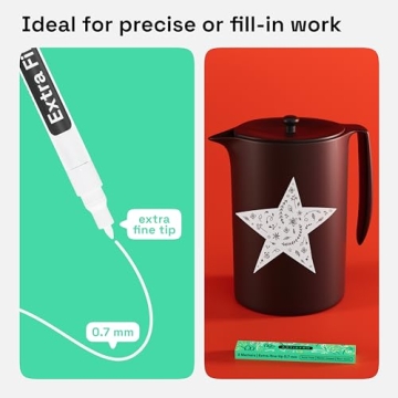 Extra Fine White Acrylic Paint Pens for Creative Crafts
