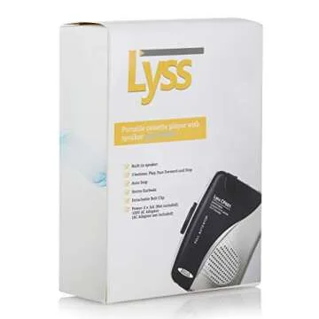 Portable Lyss CP601 Cassette Player with Speaker