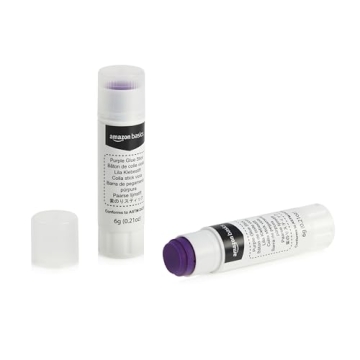 Amazon Basics Purple Washable Glue Sticks 2-Pack