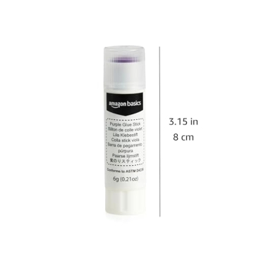 Amazon Basics Purple Washable Glue Sticks 2-Pack