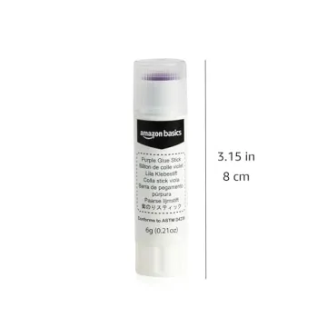 Amazon Basics Purple Washable Glue Sticks 2-Pack