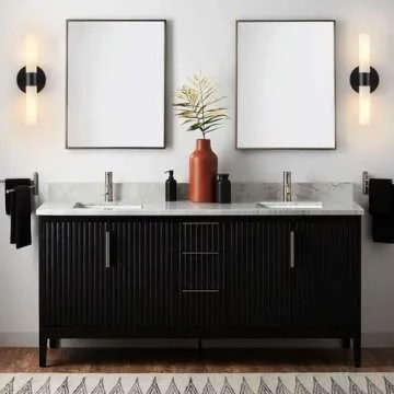KUZZULL Matte Black Wall Sconces Set - Modern Lighting