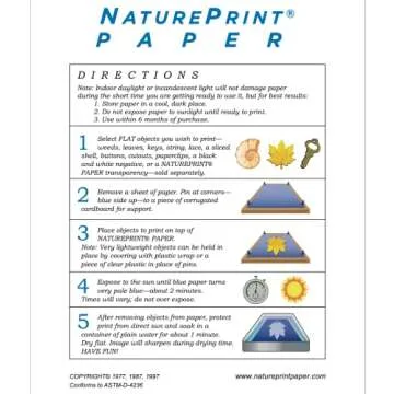 Nature Print Paper - NPP40 Sun Activated, 5 x 7 Inches, Pack of 40 - 1006385