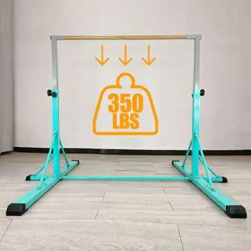 FC FUNCHEER Gymnastics bar,5FT/6FT Horizontal Bars, Adjutable Gymnastic Bar for Kids Ages 5-20, 35.4" to 59"/45" to 71", Weight Limit 500 LBS,Home Gym Equipment