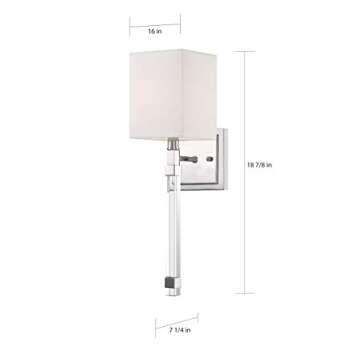 Nuvo 60/6682 Tompson 1 Light Wall Sconce,Polished Nickel