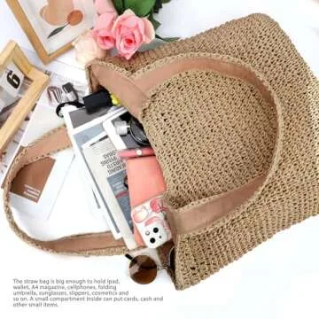 Hatisan Straw Beach Bag - Stylish Summer Tote for Women