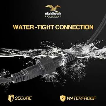 Nighthawk Lighting Led String Lights for Patio - Outdoor Led String Lights 50 Ft - Patio String Lights for Deck & Garden - Outdoor String Lighting with Watertight Connectors & Shatterproof Bulb