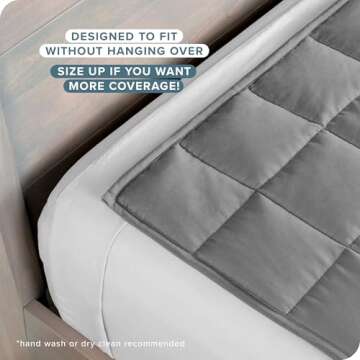 Bare Home Weighted Blanket All-Natural 100% Cotton with Nontoxic Glass Beads 48"x72" 15lbs, Light Grey