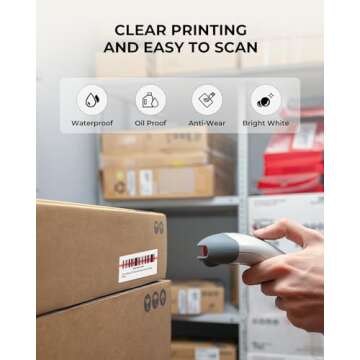 MUNBYN 2x1 Thermal Sticker Labels for Direct Printing